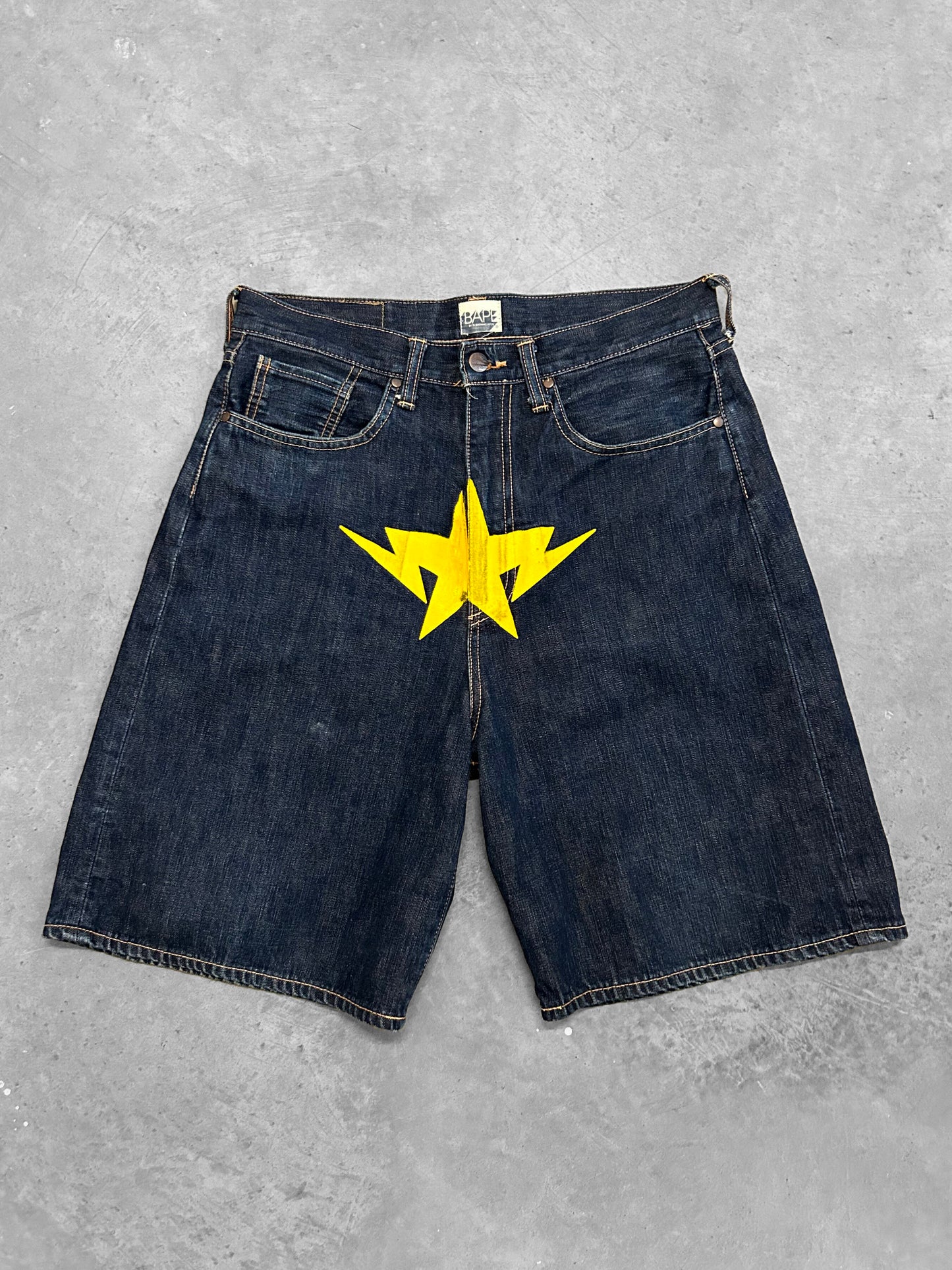 A Bathing Ape Bapesta Jean Shorts (M)