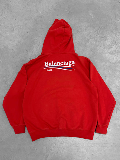 Balenciaga Red Political Campaign Hoodie 2017 (M)