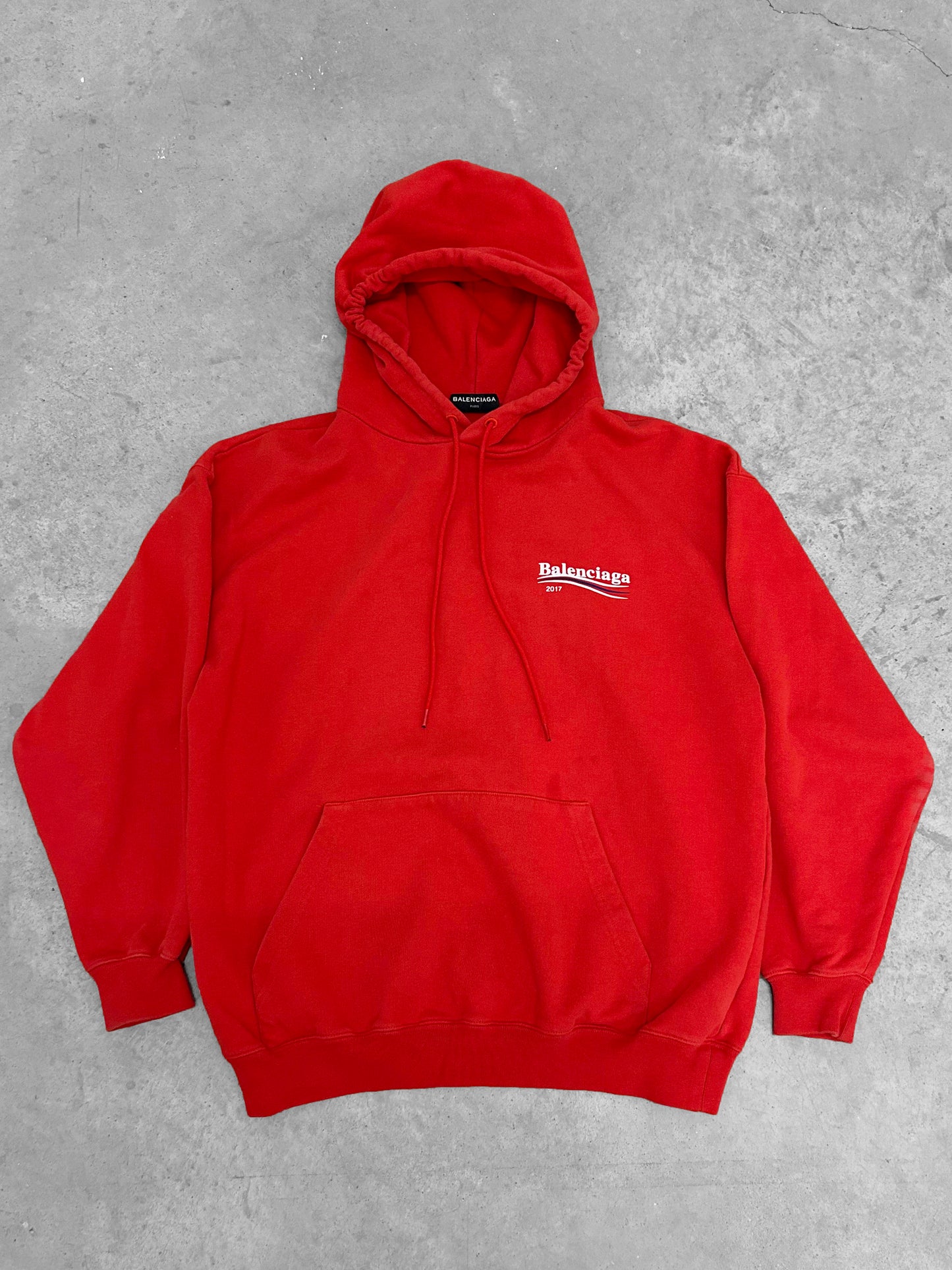 Balenciaga Red Political Campaign Hoodie 2017 (M)