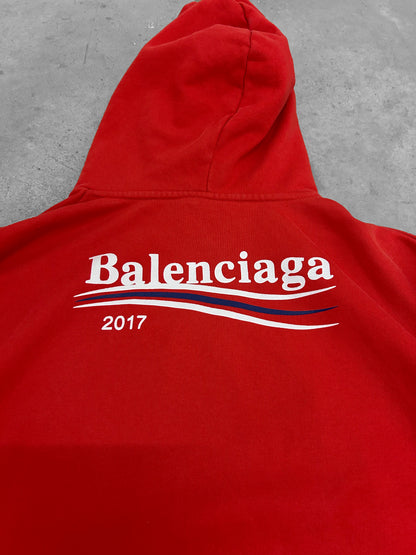 Balenciaga Red Political Campaign Hoodie 2017 (M)