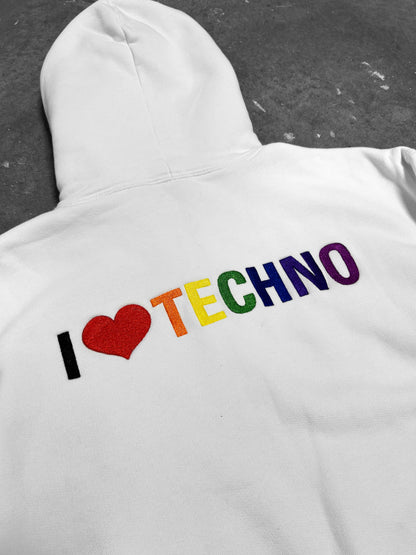 Balenciaga "I <3 TECHNO" Zip Hoodie (S)