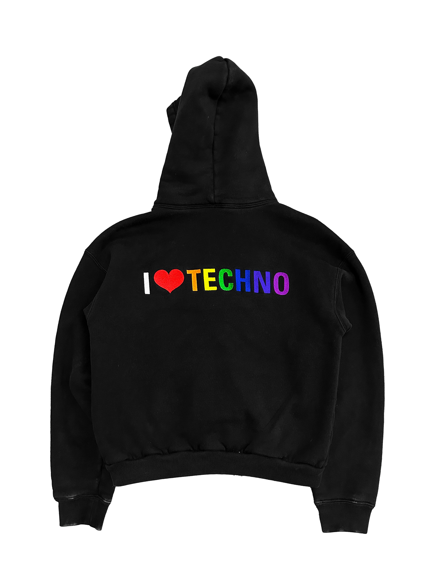 Balenciaga I Love Techno Cropped Hoodie (S)