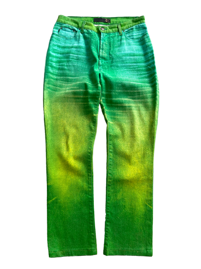 Just Cavalli Green Gradient Pants