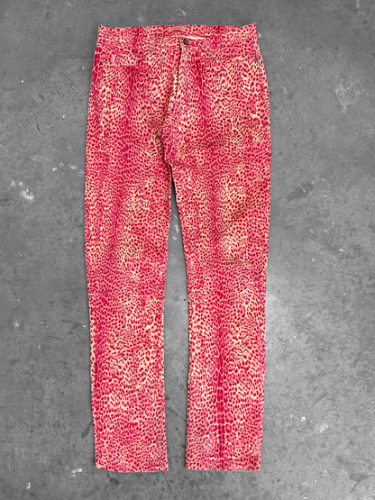 Just Cavalli Pink Leopard Pants (W28)