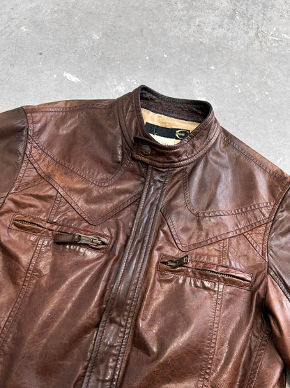 Cavalli Star Leather Jacket (M)