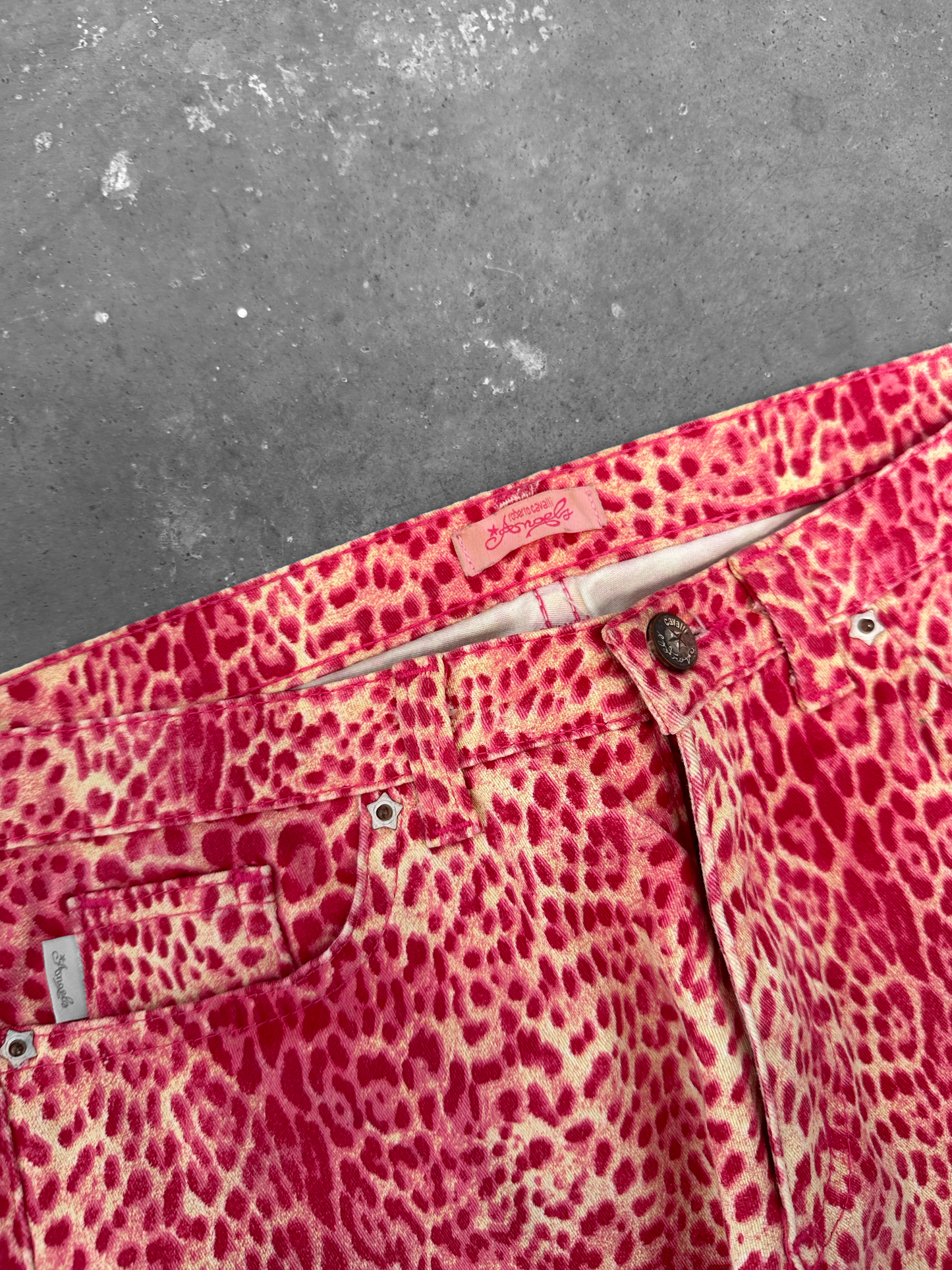 Just Cavalli Pink Leopard Pants (W28)