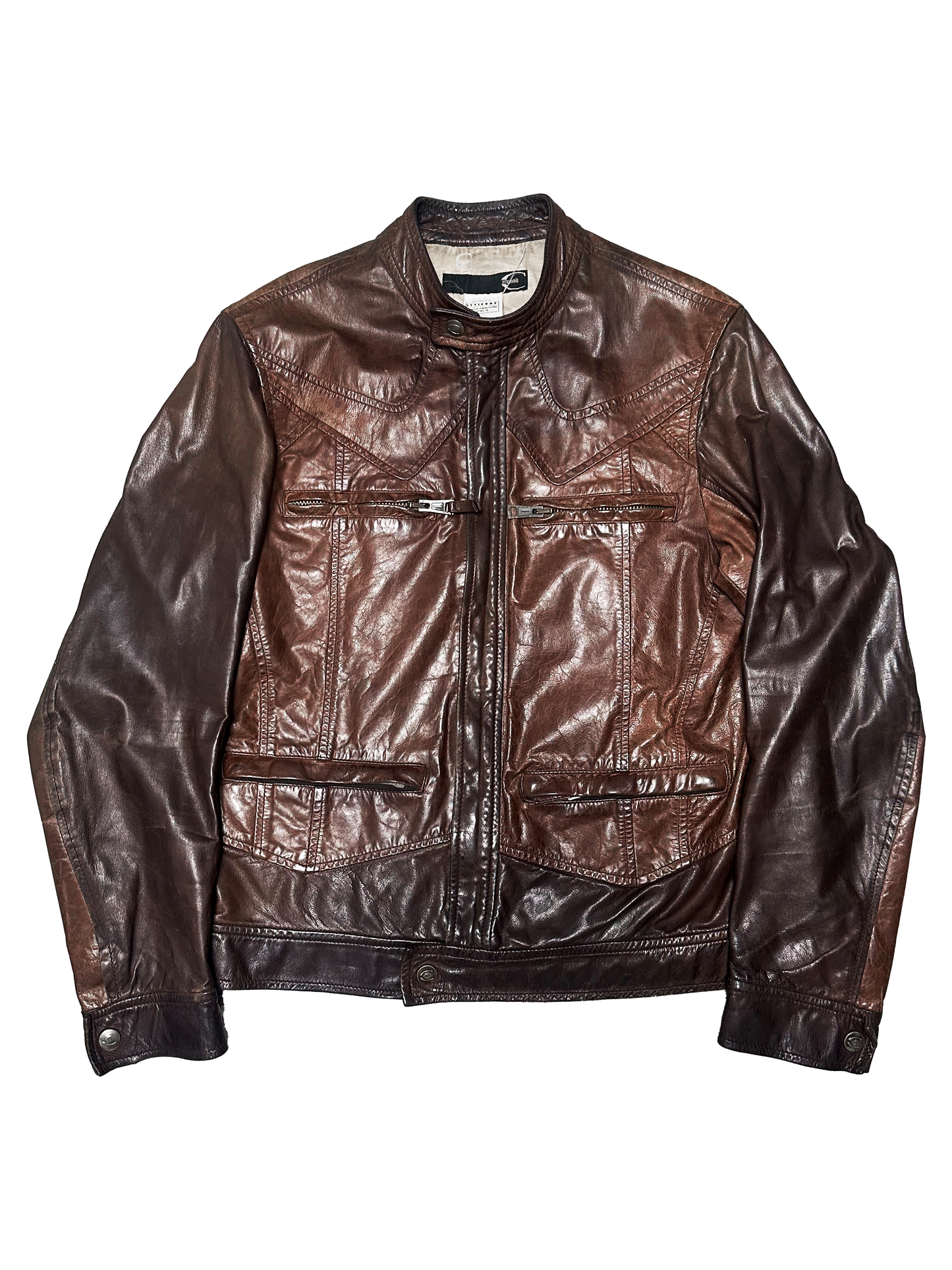 Cavalli Star Leather Jacket (M)