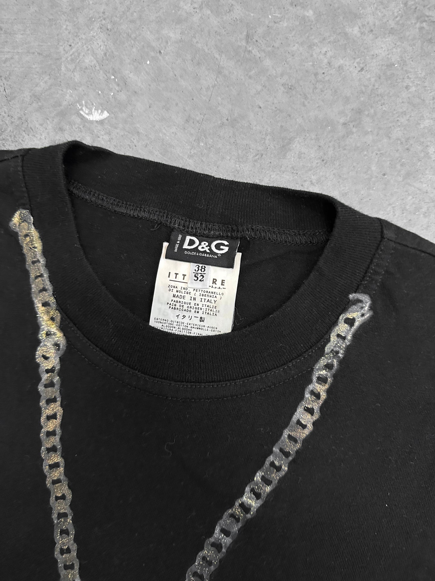 Dolce & Gabbana Gold "$" Chain Tee (S)