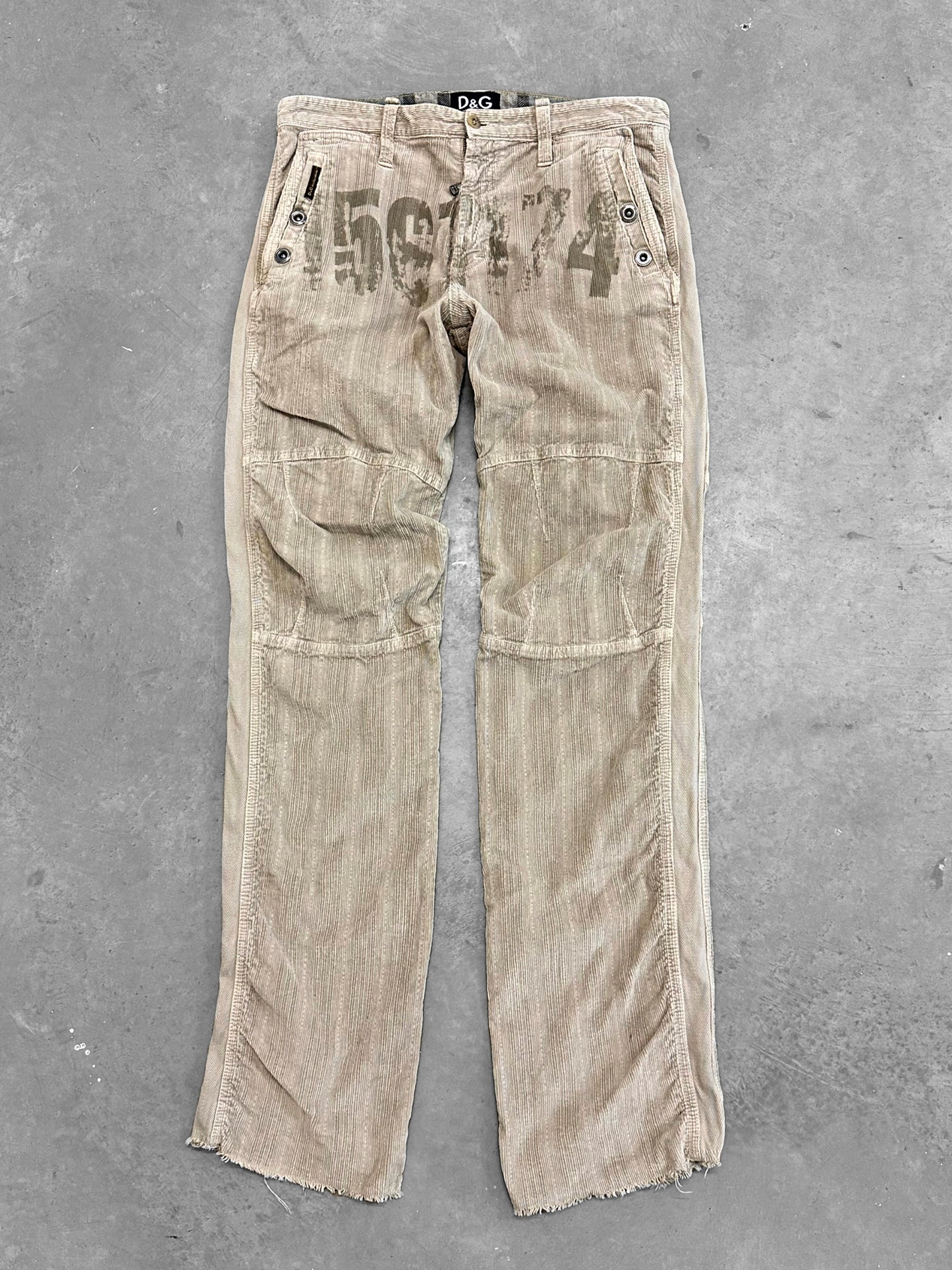 Dolce & Gabbana Corduroy Number Pants (M)