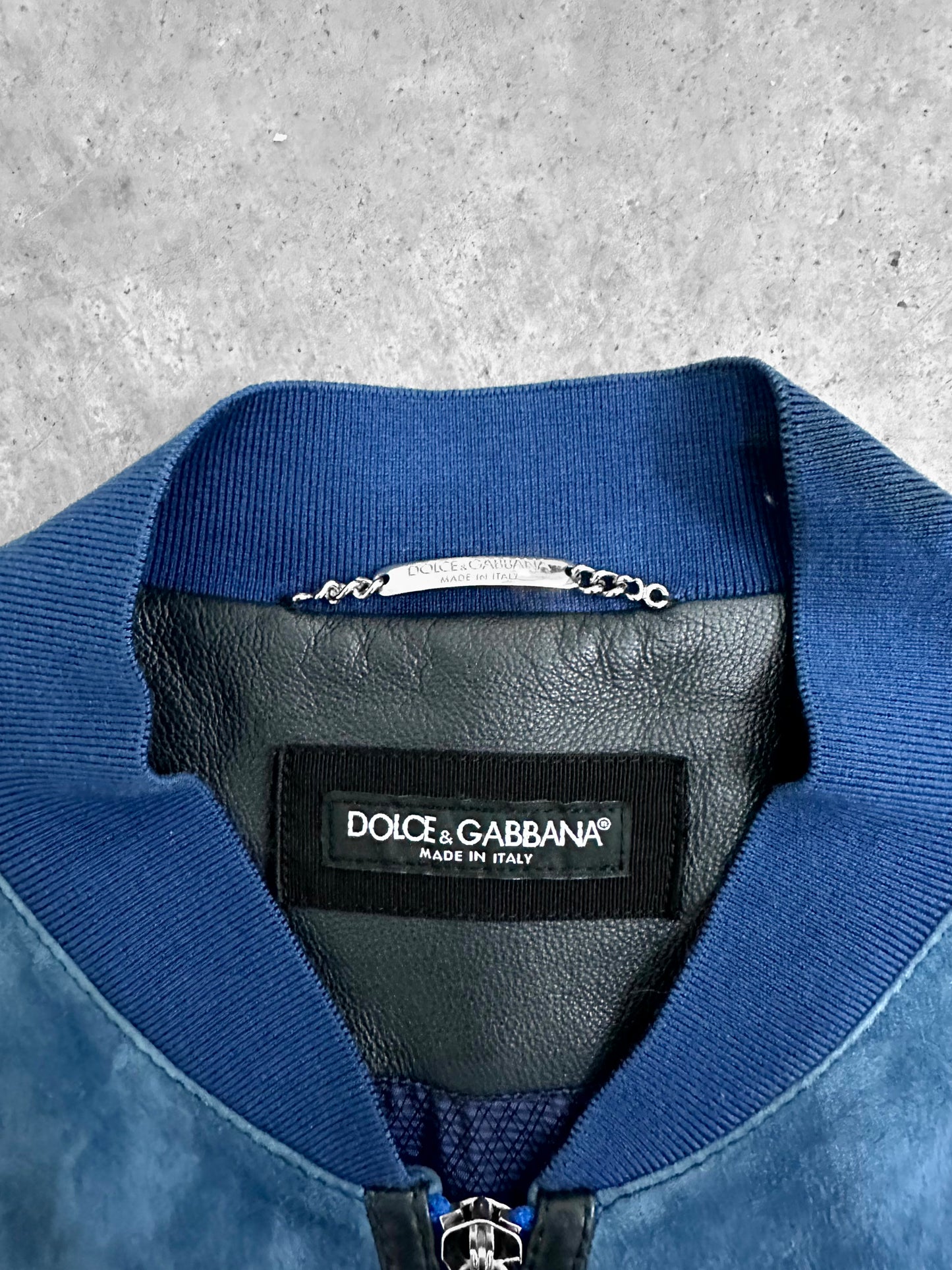 Dolce & Gabbana 00's Lamb Leather Velour 5 Zipper Jacket (L)