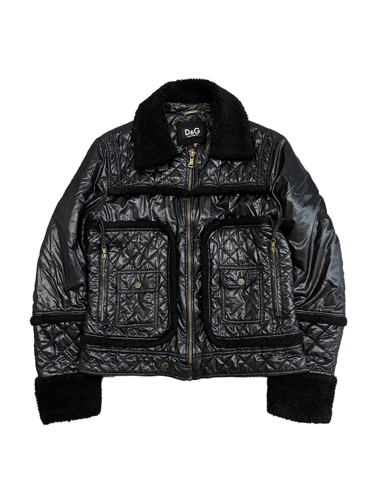 Dolce & Gabbana Shearling Cargo Jacket (M)