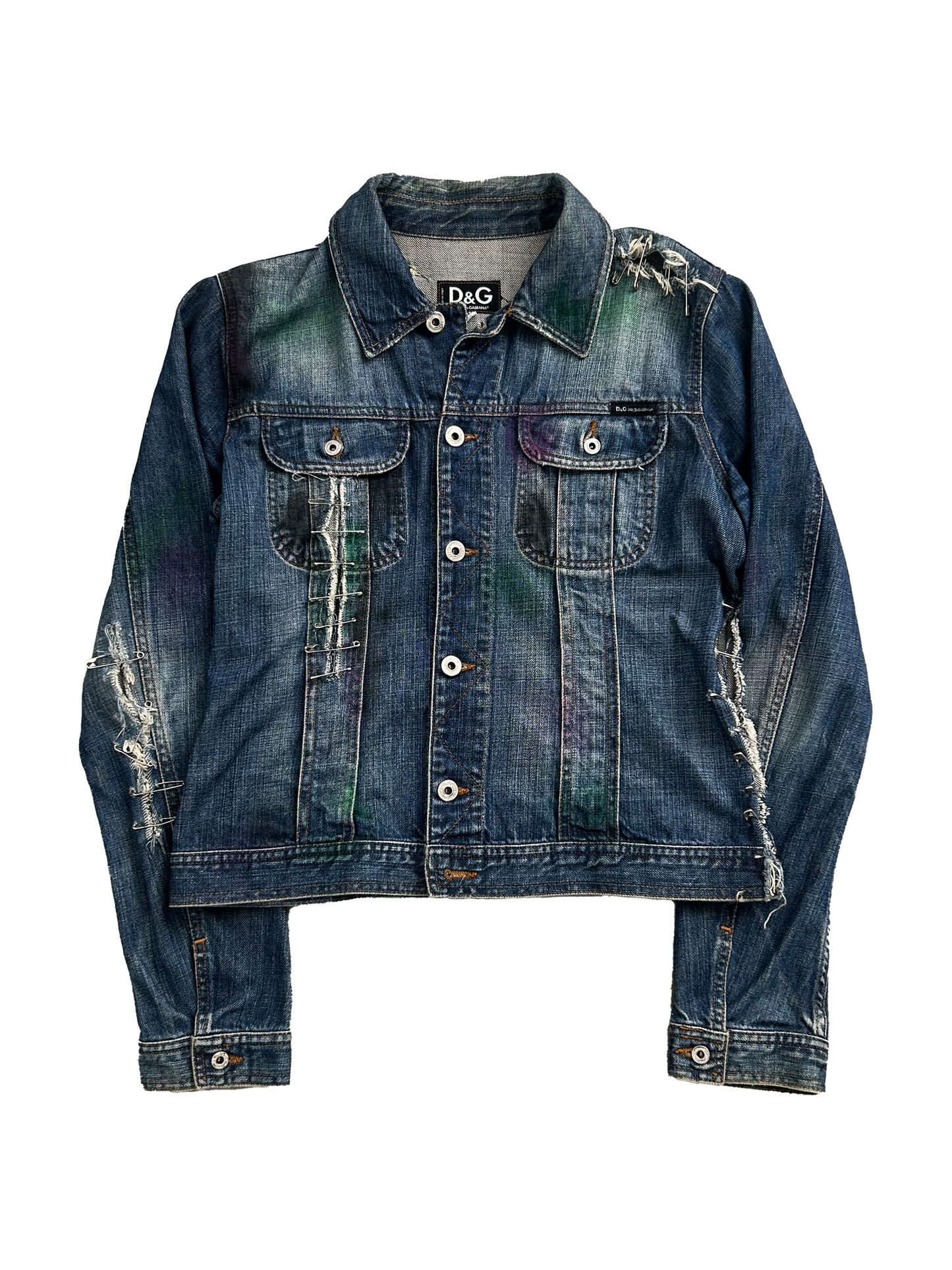 Dolce & Gabbana Safety Pin Denim Jacket