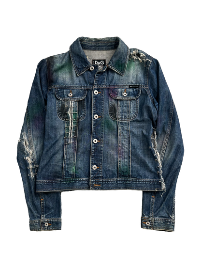 Dolce & Gabbana Safety Pin Denim Jacket