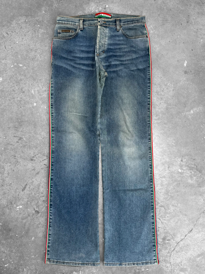 Dolce & Gabbana Italian Flag Ribbet Jeans (W32)