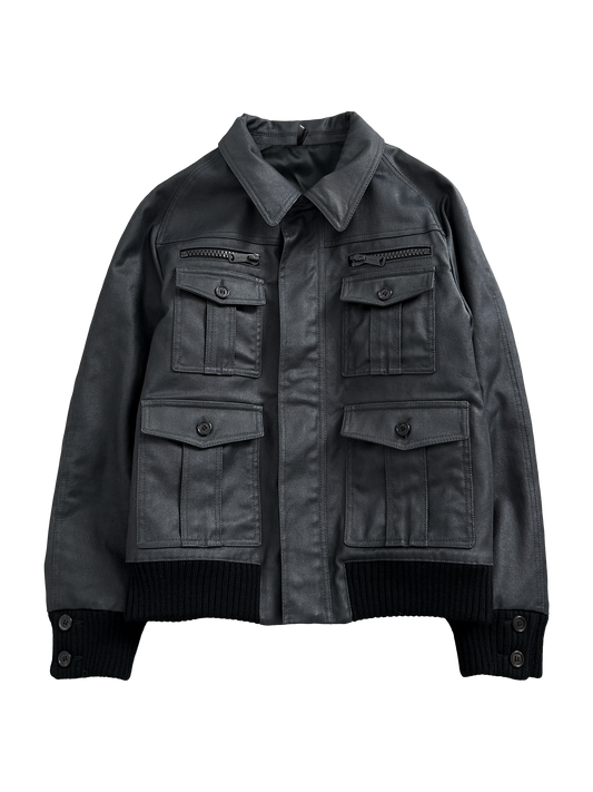 Dior Homme by Hedi Slimane Waxed Military Cargo Jacket - AW06