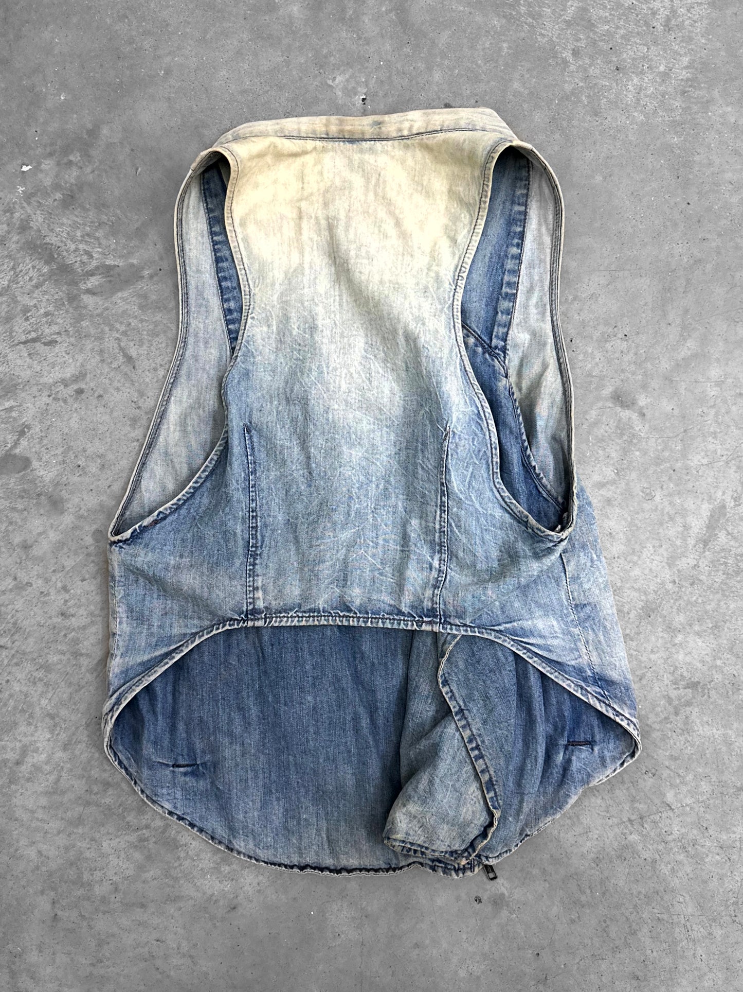 Helmut Lang Denim Assymetrical Vest