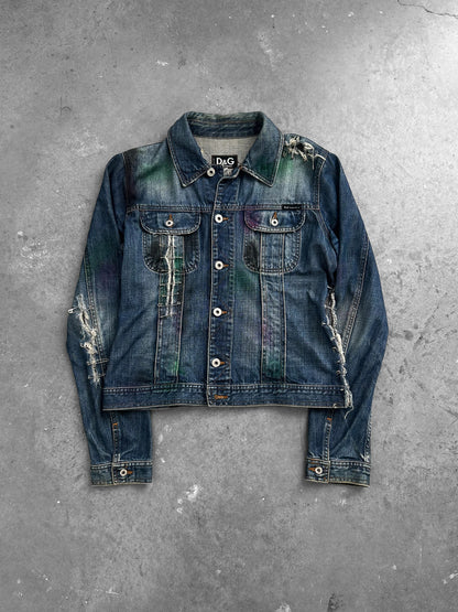 Dolce & Gabbana Safety Pin Denim Jacket