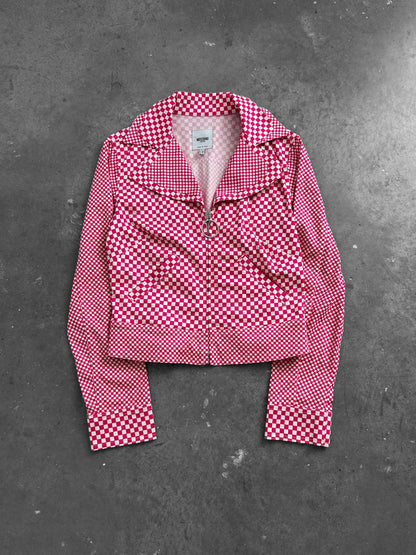 Moschino Checkered Biker Jacket