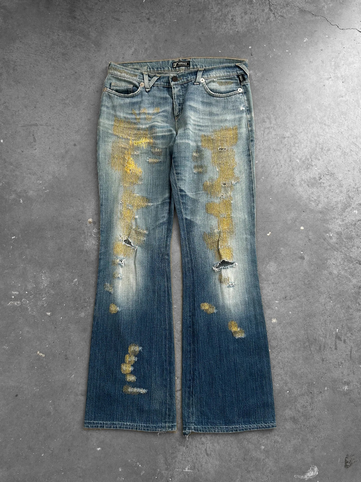 Versace 00's Vintage Distressed Jeans