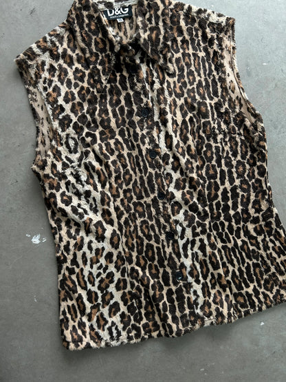 Dolce & Gabbana 00's Faux Fur Vest