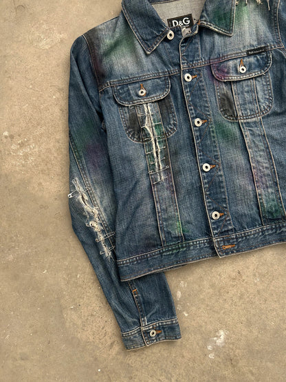 Dolce & Gabbana Safety Pin Denim Jacket