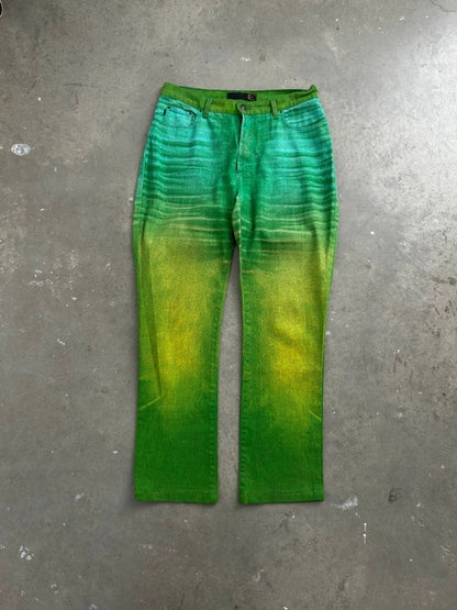 Just Cavalli Green Gradient Pants