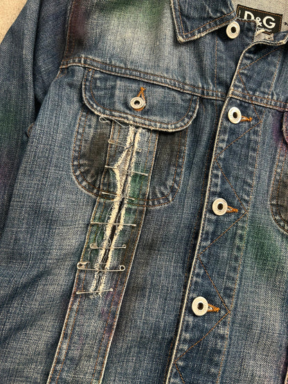 Dolce & Gabbana Safety Pin Denim Jacket