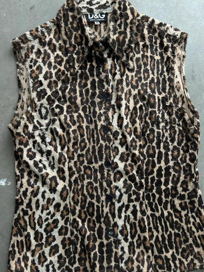 Dolce & Gabbana 00's Faux Fur Vest