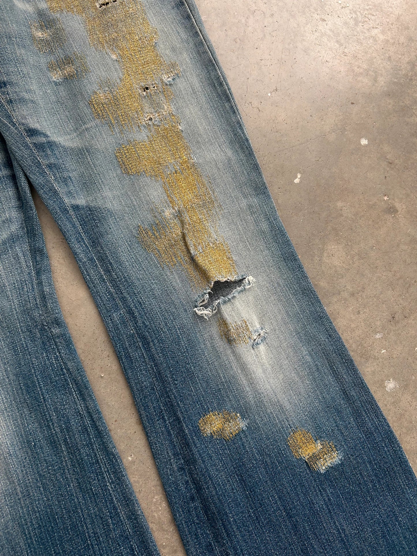 Versace 00's Vintage Distressed Jeans