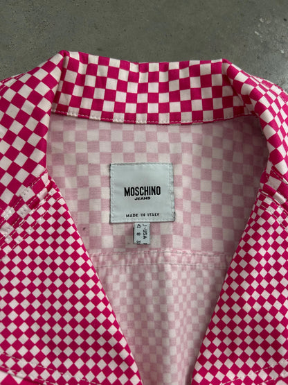 Moschino Checkered Biker Jacket