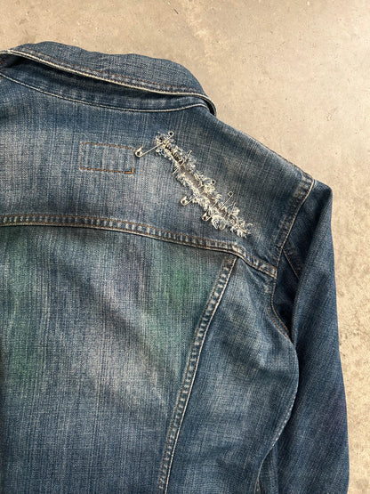 Dolce & Gabbana Safety Pin Denim Jacket