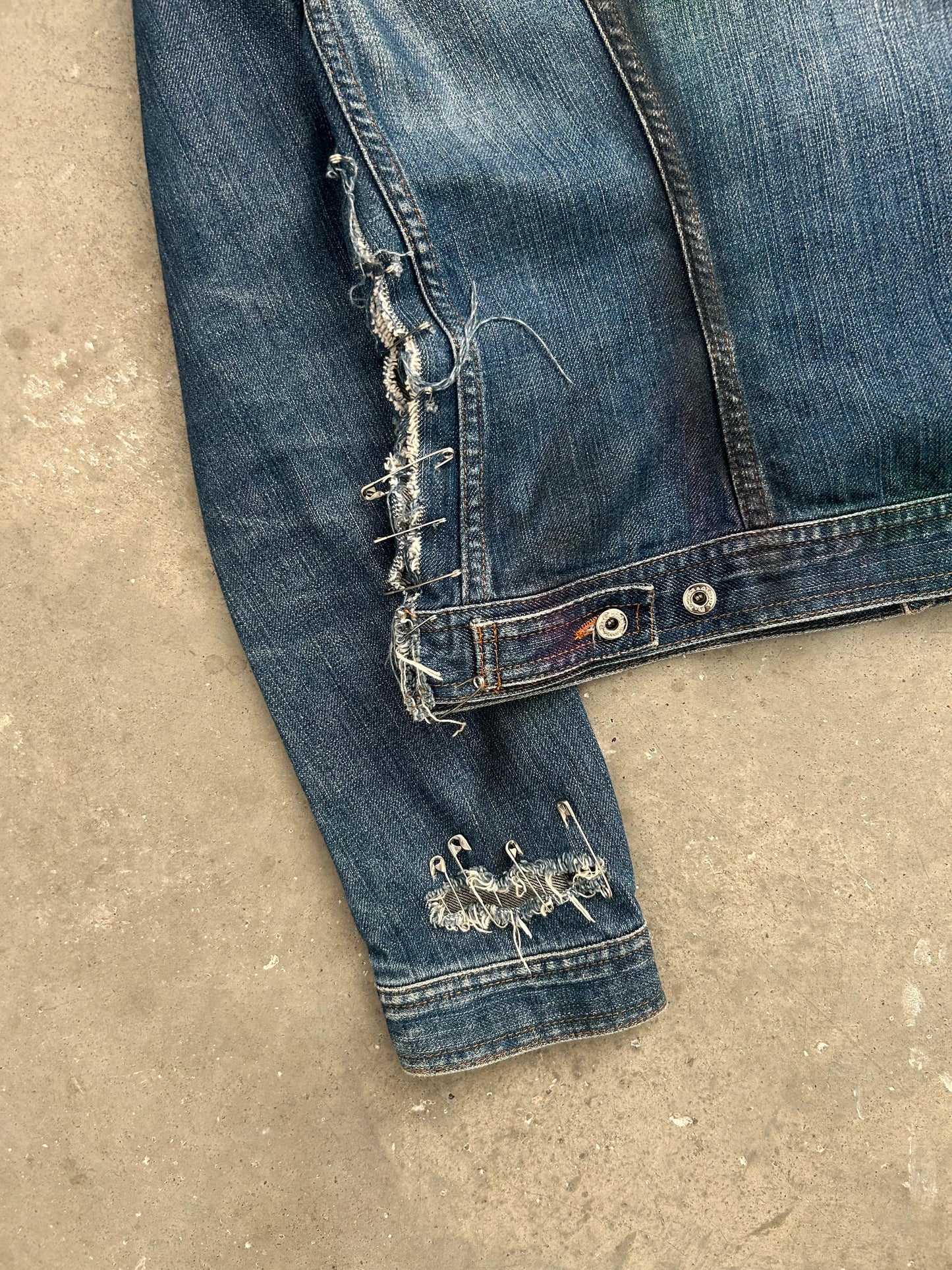 Dolce & Gabbana Safety Pin Denim Jacket