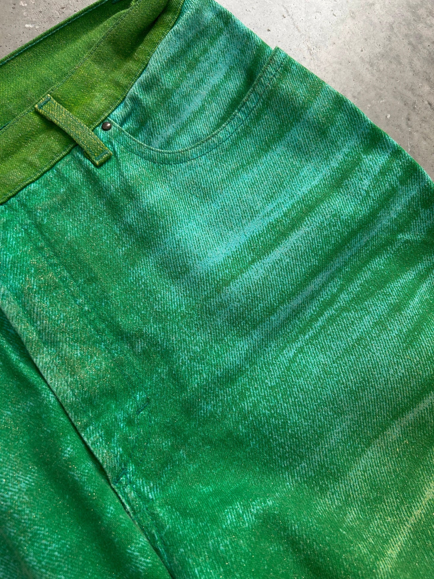 Just Cavalli Green Gradient Pants