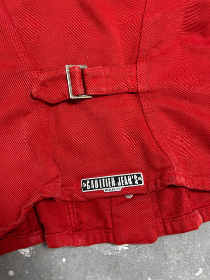 Jean Paul Gaultier Jean's Red Denim Jacket (S)