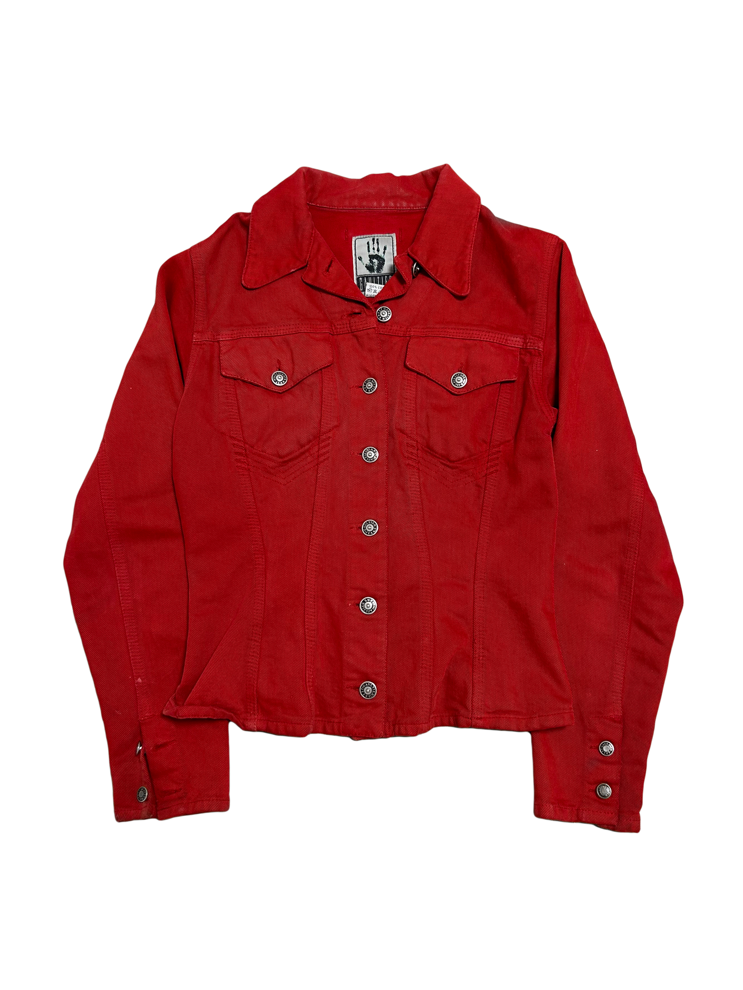 Jean Paul Gaultier Jean's Red Denim Jacket (S)