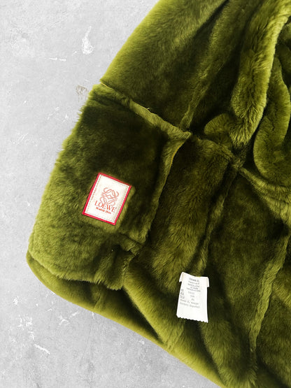 Loewe Green Lamb Leather and Fur 90's Coat (S)