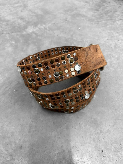 Marithé + François Girbaud Leather Studded Belt