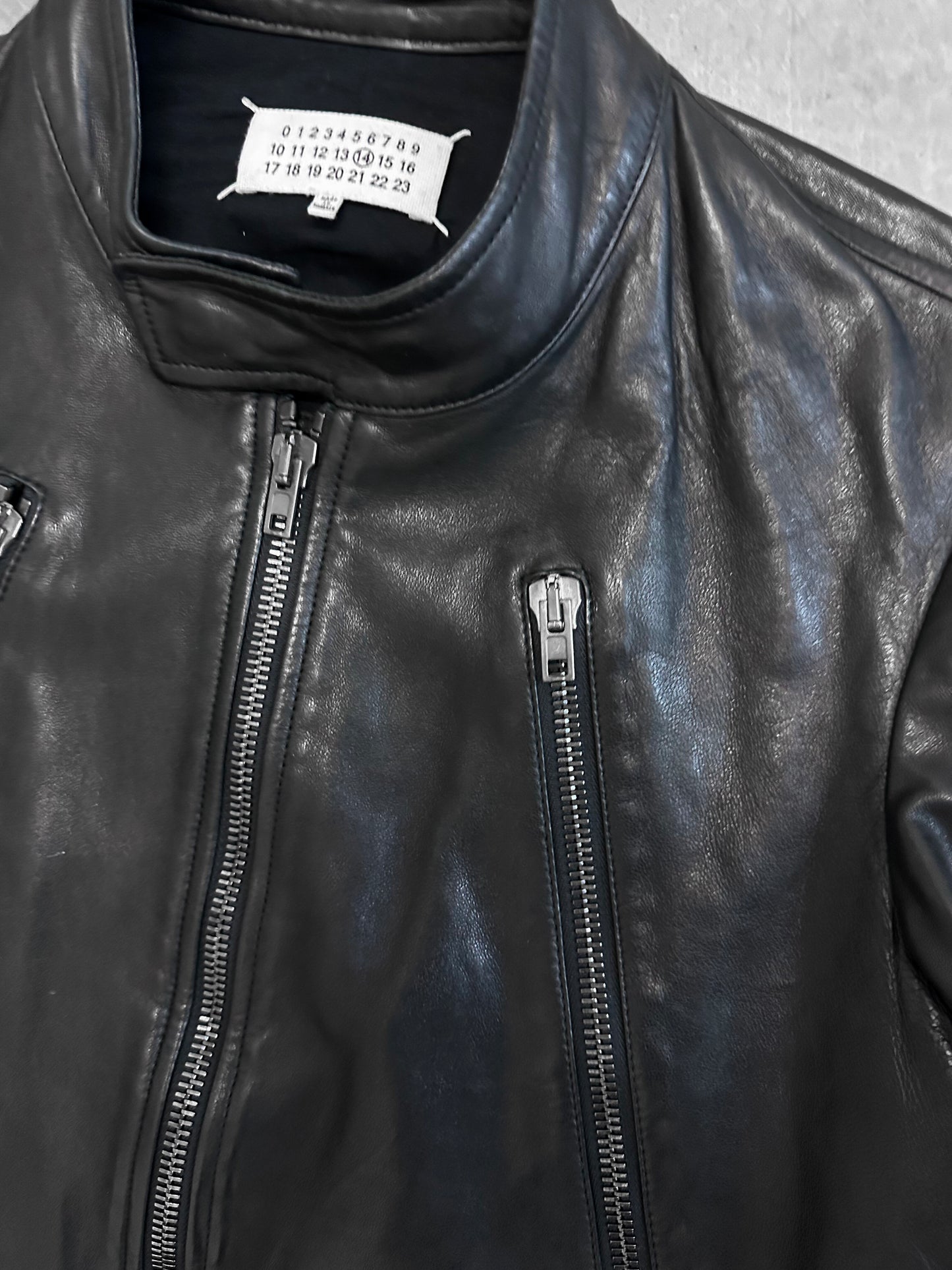 Maison Martin Margiela 5-ZIP Leather Jacket (S)