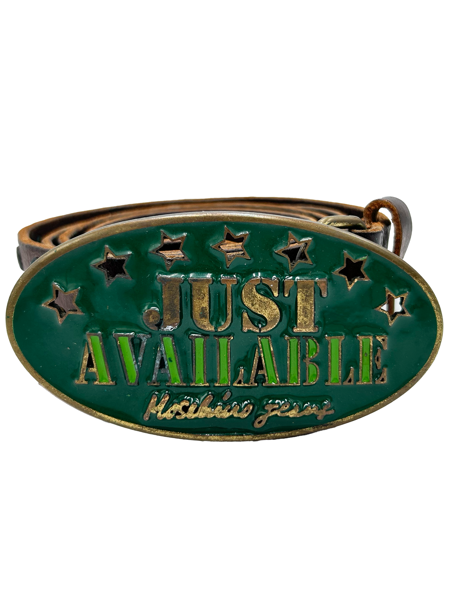 Moschino "Just Available" Buckle Belt