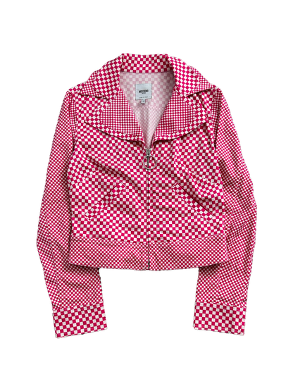 Moschino Checkered Biker Jacket