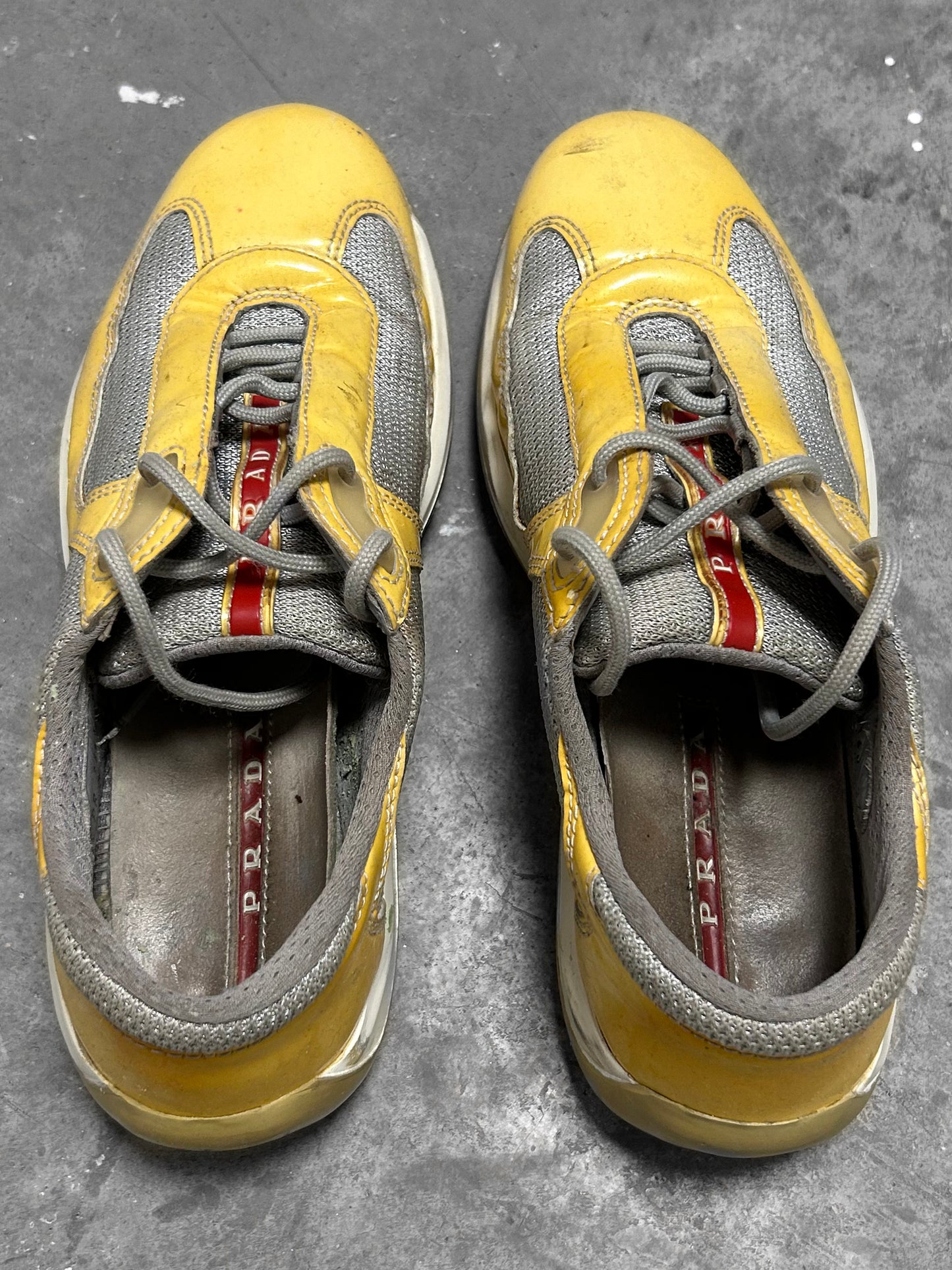 Prada America Cup Yellow Sneakers (37)