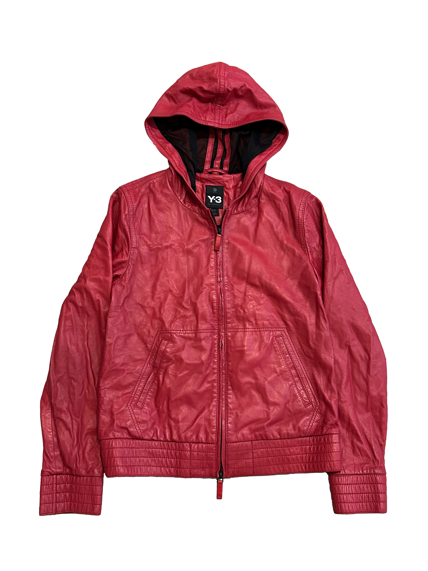 Y-3 Red Leather Jacket