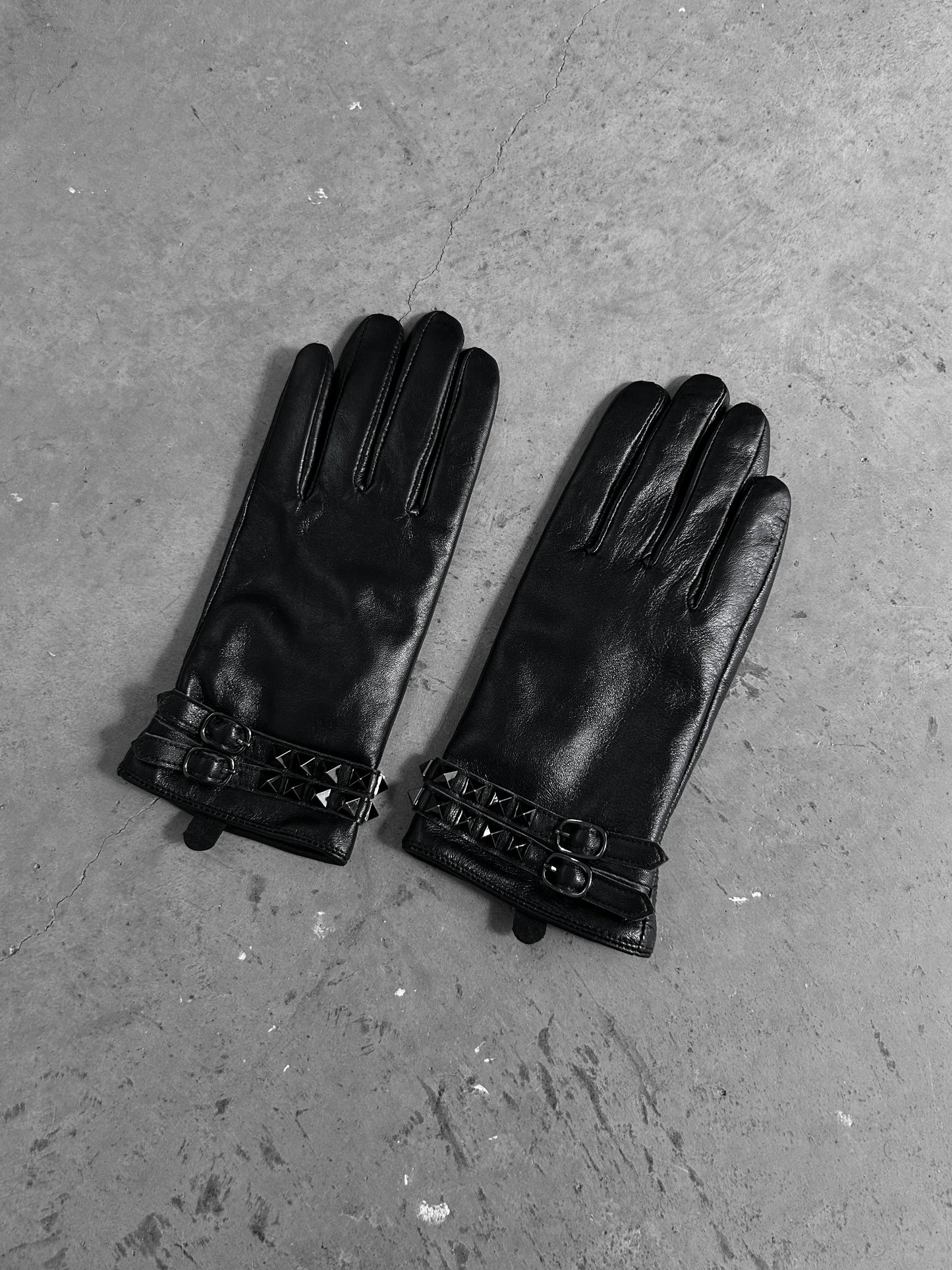 Valentino Studded Leather Gloves