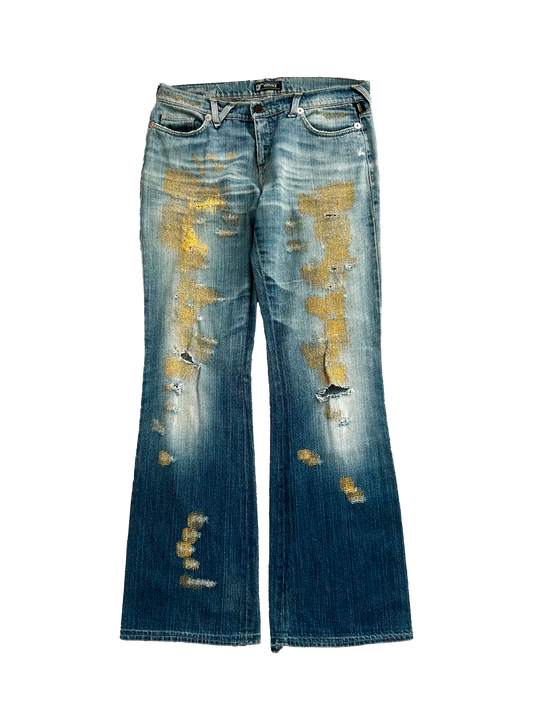 Versace 00's Vintage Distressed Jeans