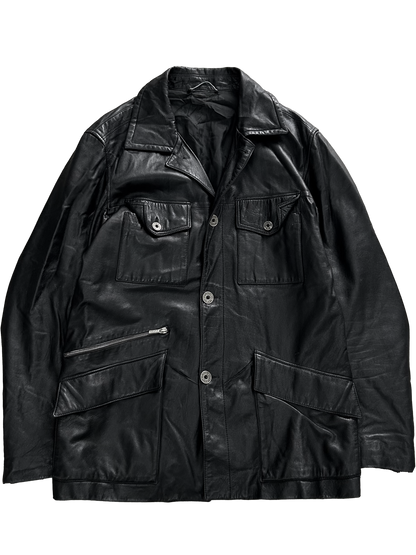 Versace Leather Cargo Jacket