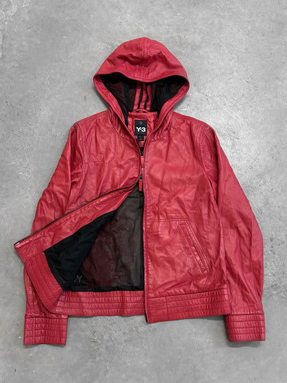 Y-3 Red Leather Jacket