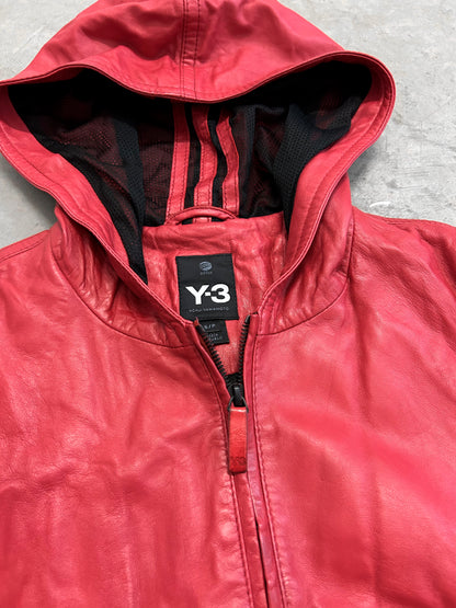 Y-3 Red Leather Jacket