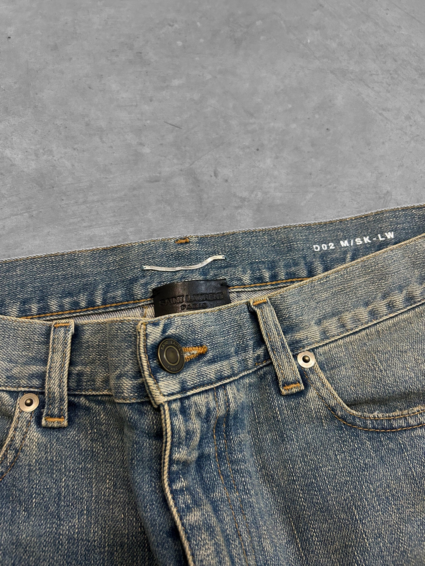 Saint Laurent D02 by Hedi Slimane Knee Distressed Jeans