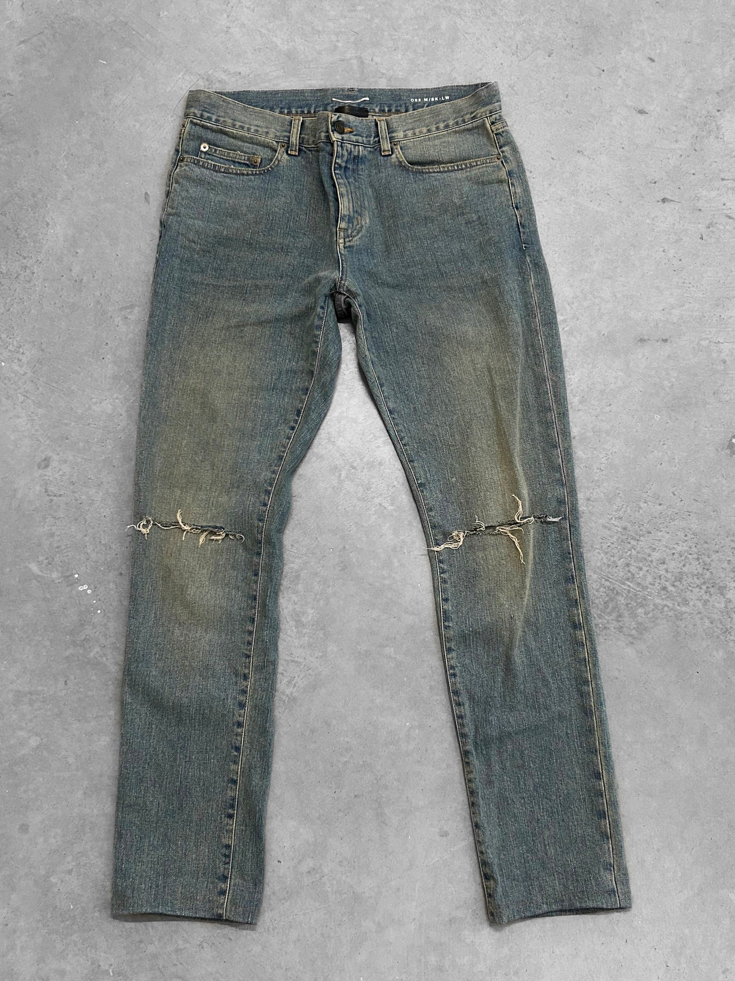 Saint Laurent D02 by Hedi Slimane Knee Distressed Jeans